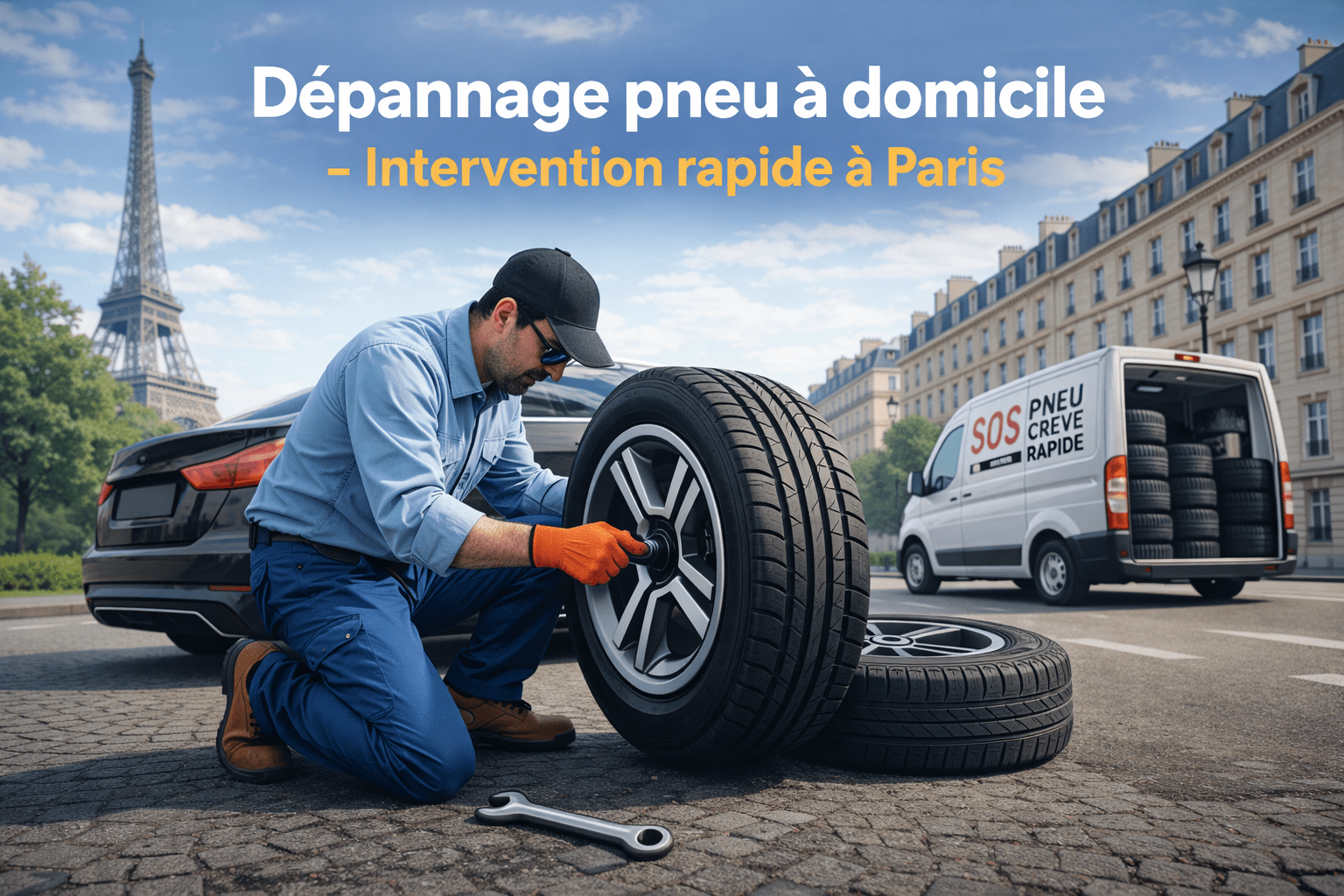 Intervention pneu &agrave; domicile Paris